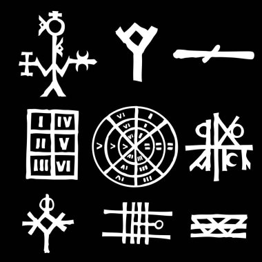 Mistik ve gizemli semboller ile ayarla. 