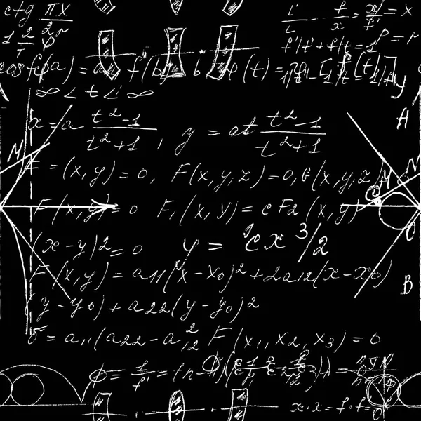 Matematica modello senza soluzione di continuità modello infinito con scrittura a mano di variou — Vettoriale Stock