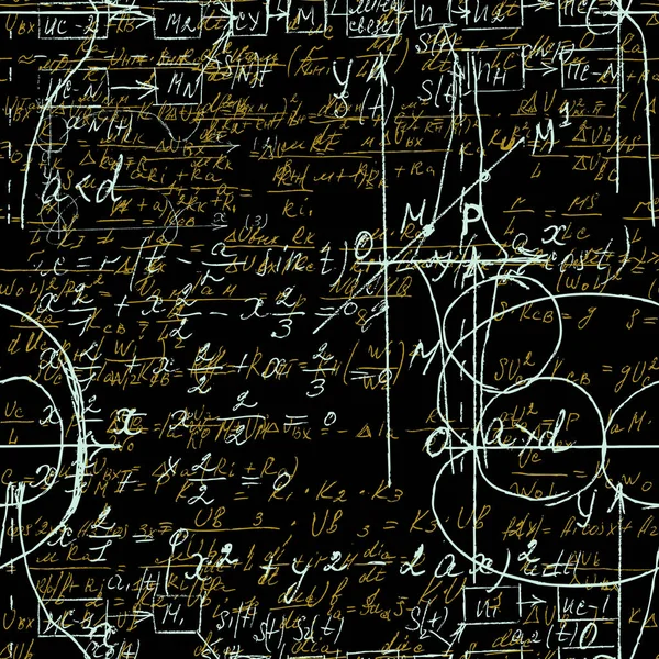 Matemática padrão sem costura padrão sem fim com caligrafia de variou —  Vetores de Stock