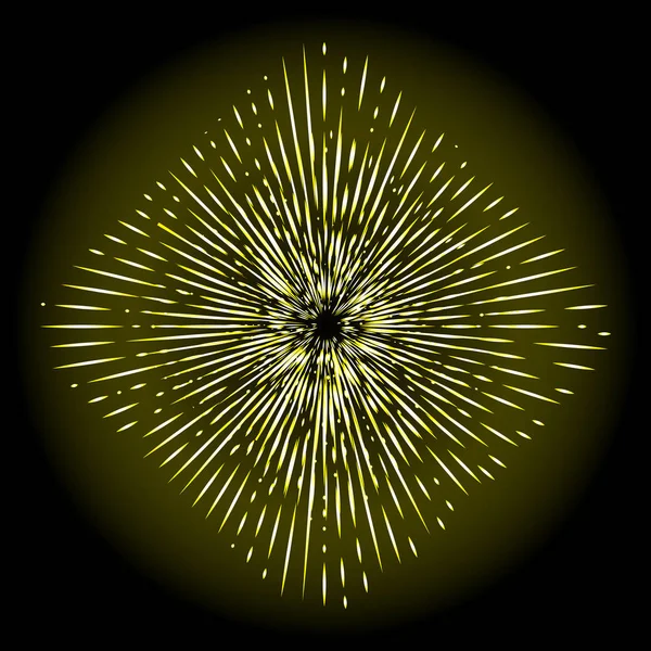 Ακτίνες του halo σε σχήμα τετράγωνο ή ρόμβου φως και φωτιά νιφάδες — Διανυσματικό Αρχείο