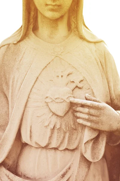 Corazón de la Virgen María. Corazón Inmaculado de Santa María Nuestra Señora. B) — Foto de Stock