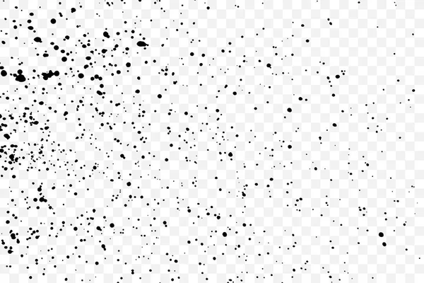 Paint splatter on transparent background. Black explosion of pai — Stock Vector