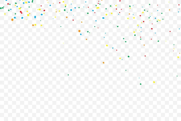Explosion colorée de confettis. Isolé sur fond transparent — Image vectorielle