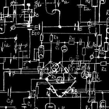 El yazısıyla yazılan formüller ve el ile bilimsel sorunsuz doku