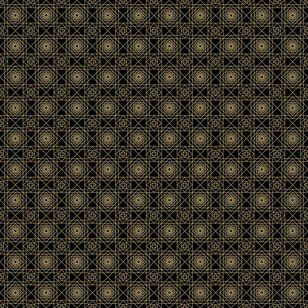 Abstrakte geometrische Muster mit Linien. Gold und schwarz nahtlos o — Stockvektor