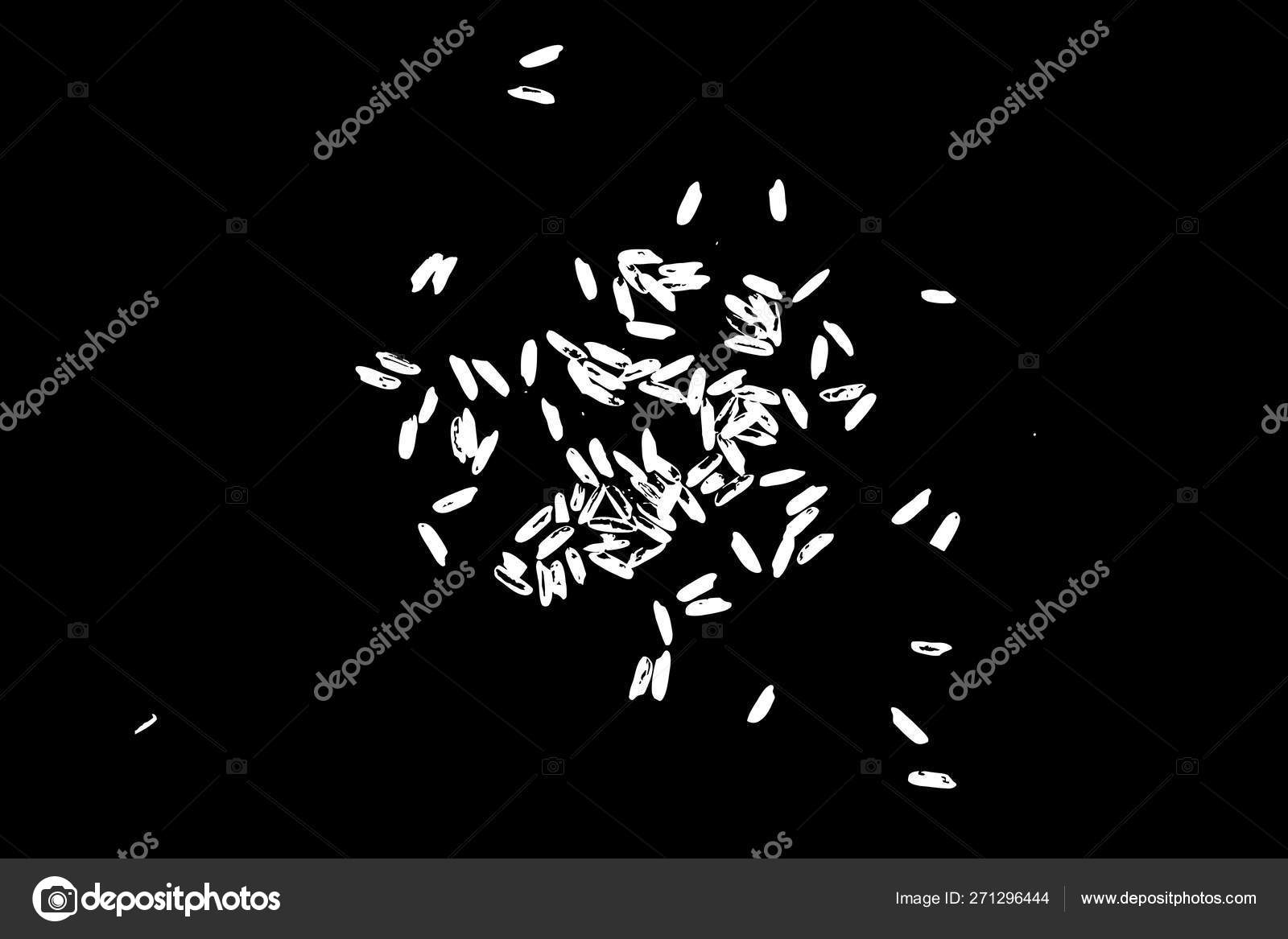 Jasmine rice, Brown rice and mixed rice on table top view. Silho Stock