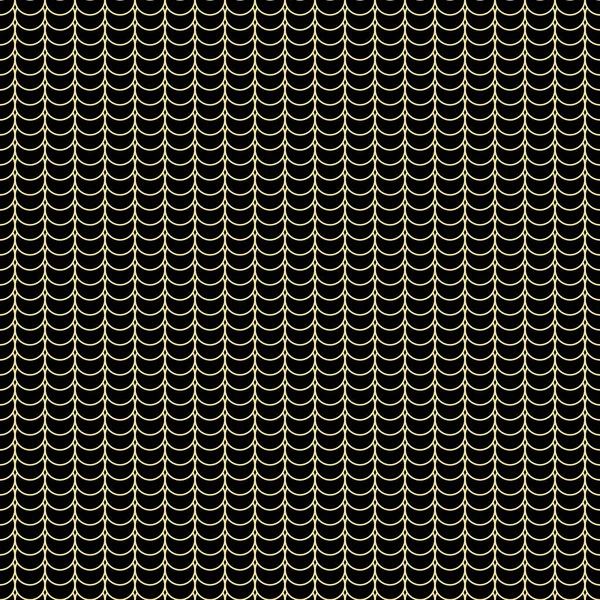 Goud op zwarte naadloze geometrische minimalistische patroon. Abstract — Stockvector