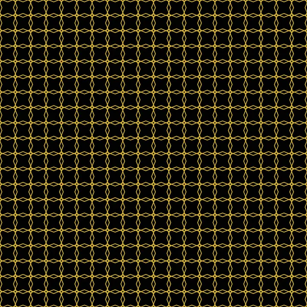 Modello geometrico in oro vettoriale. Sw lineare dorato intrecciato senza cuciture — Vettoriale Stock