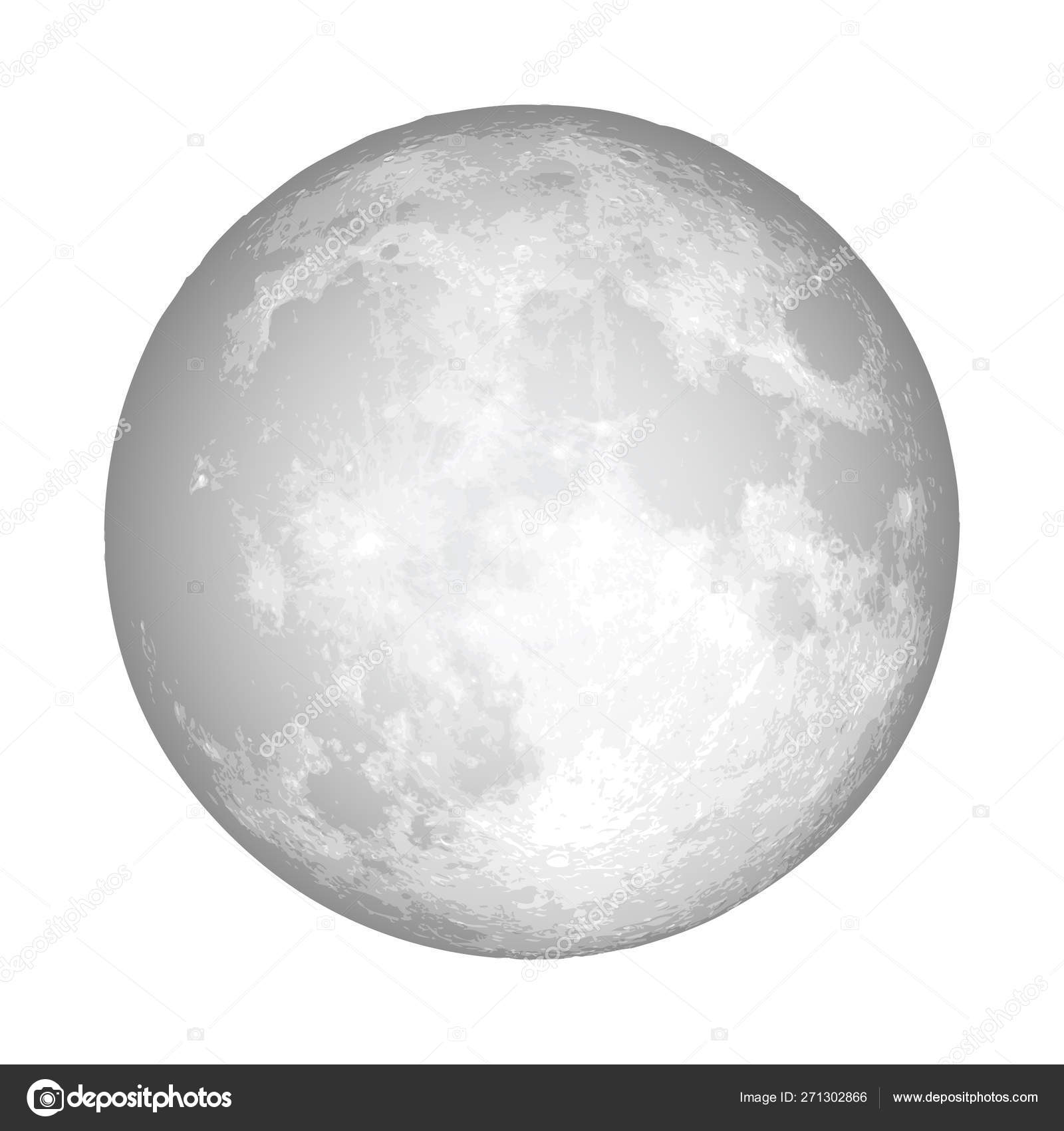 Lua cheia realista. Astrologia ou desenho de planetas de