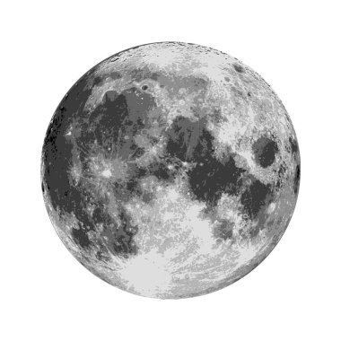 Gerçekçi dolunay. Astroloji ya da astronomi planet tasarım. Vecto