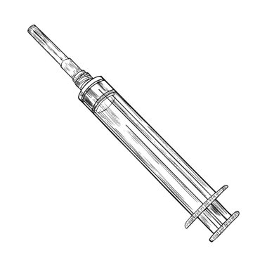 Aşılama kavramı. Grip Aşısı şırınga. Tıbbi alet. Sağlık