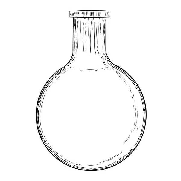 Bouteilles de sorcières avec liquide magique ou poison et potion d'amour, ligne — Image vectorielle
