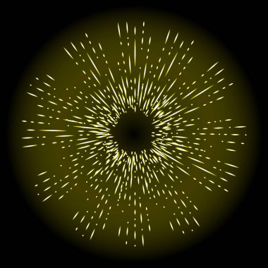 Halo ışık ve katolik ışınları siyah izole. Sanat tatt