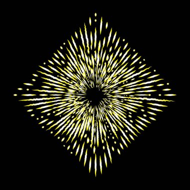 Işınları Şekil kare veya rhombus Halo ışık ve pul yangın