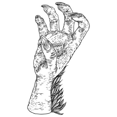 Canavar el, zombi, kurt adam, ejderha ve vampir palm oyma