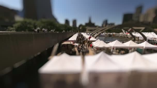 Tilt Shift Timelapse Van Mensen Stad Time Lapse Menigte Lopen — Stockvideo