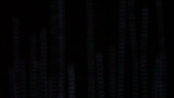 Decorazioni Natalizie Ghirlanda Albero Brilla Luci Colori Notte Luminarie Brillando — Video Stock