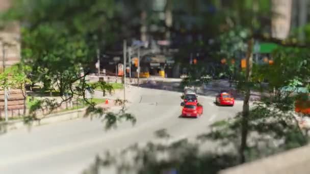 Tilt Shift Time Lapse Traversata Pendolare Timelapse Affollate Persone Trasporto — Video Stock