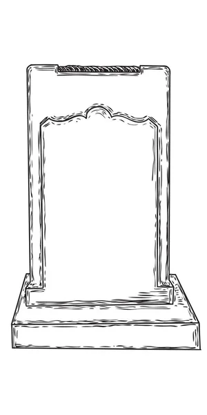 墓碑画。坟墓为死亡作为万圣节墓碑道具. — 图库矢量图片