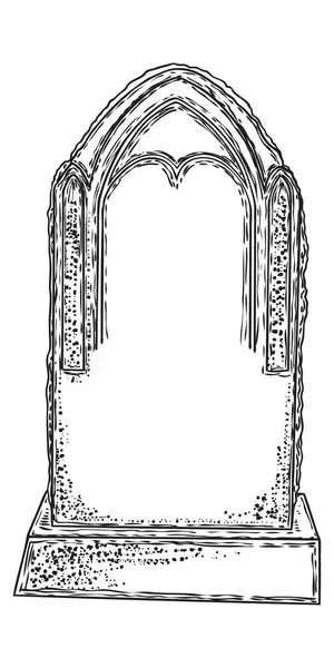 墓地墓碑由石手画制成。万圣节道具 — 图库矢量图片