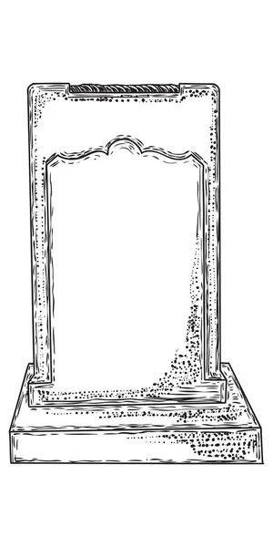 墓地墓碑由石手画制成。万圣节道具 — 图库矢量图片