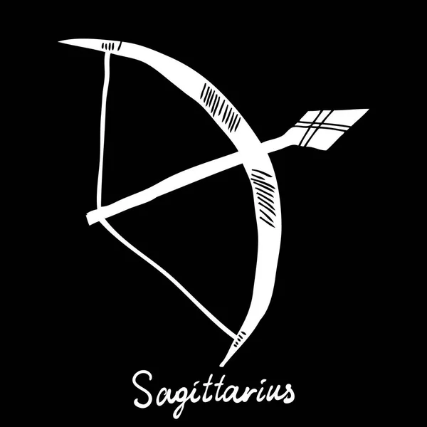 Зодиакальный гороскоп Стрельца рисует знак для мистического окку — стоковый вектор