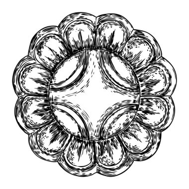 Güzel el yapımı barok elementler ya da atkı, baskı ya da kumaş tasarımı için klasik yama. Dekoratif mermer taş mimari elementi. Dairesel çiçek stili. Vektör.