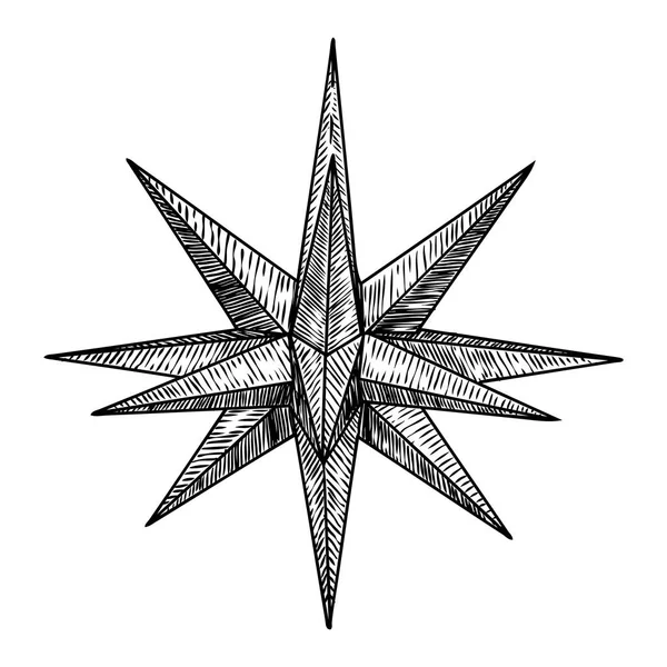 Realistický nízký geometrický tvar hvězdicové krystaly. 3D geometrický výkres. Vektorové. — Stockový vektor