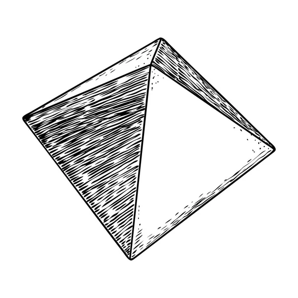 Realistische niedrige Polygon-Geometrie Form Sternkristall. 3D geometrische Zeichnung. Vektor. — Stockvektor