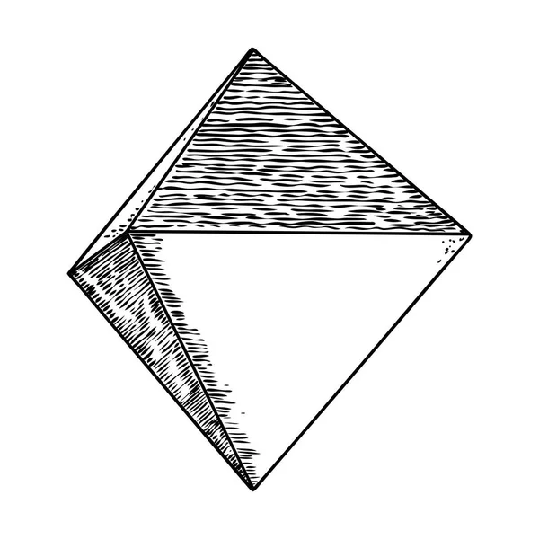 Gerçekçi düşük çokgen geometri şekli yıldız kristal. 3d geometrik çizim. Vektör. — Stok Vektör