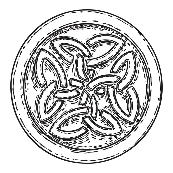 Conception d'ornement cercle pour motif, fleur sculptée isolée sur wh — Image vectorielle