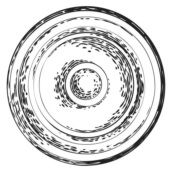 Cirkel prydnad design för mönster, ristade blomma isolerade på WH — Stock vektor