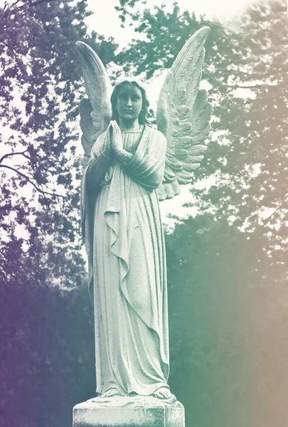 Ángel triste como símbolo de la eternidad, la vida, la muerte y la otra vida. Vi. — Foto de Stock
