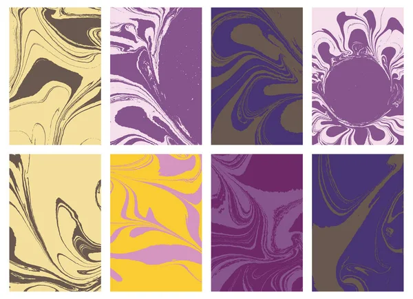 Texture Marmo Liquido Colori Rotolamenti Increspature Pietra Arte Fluida Ebru — Vettoriale Stock