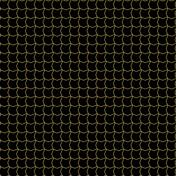 Vector Geometrische Goud Patroon Naadloze Gevlochten Gouden Lineaire Staal Vector — Stockvector