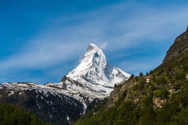 Matterhorn Dağı, İsviçre Alpleri Zermatt görünümünden çok güzel doğa