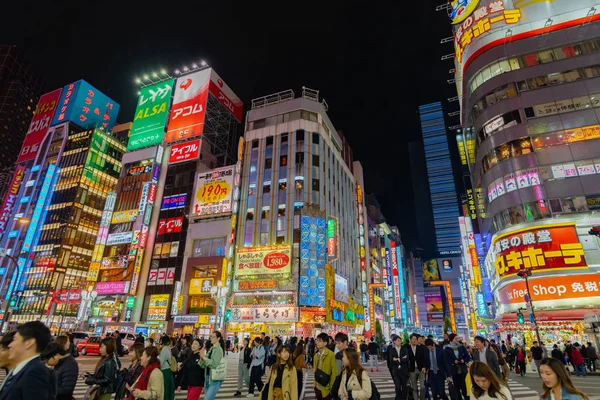 Shinjuku Tokyo Japonya Ekim 2018 Godzilla Kavşak Ünlü Yer Shinjuku — Stok fotoğraf