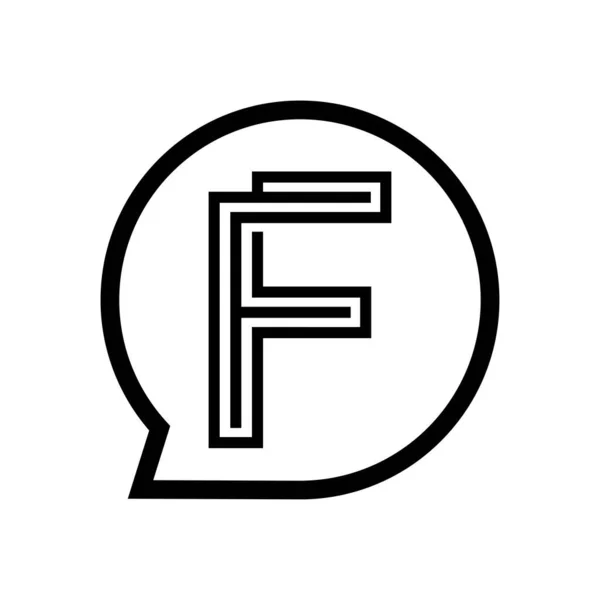 F文字の概念 アイコン シンボル ロゴなど さまざまなビジネス目的で非常に適しています — ストックベクタ
