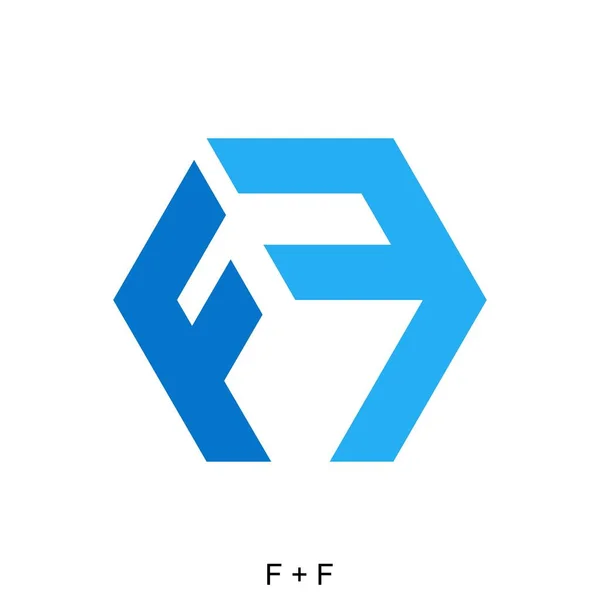 Ff文字の概念 アイコン シンボル ロゴなど さまざまなビジネス目的で非常に適しています — ストックベクタ