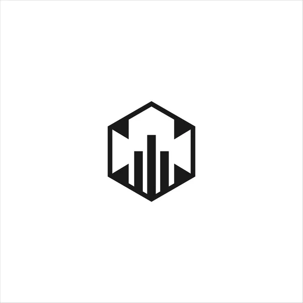 Logotipo Hexagon Buildings Ilustração Estoque Ícone Vetor —  Vetores de Stock