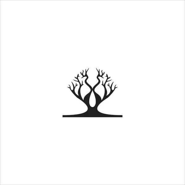 Träd Logo Vektor Ikon Stock Illustration — Stock vektor