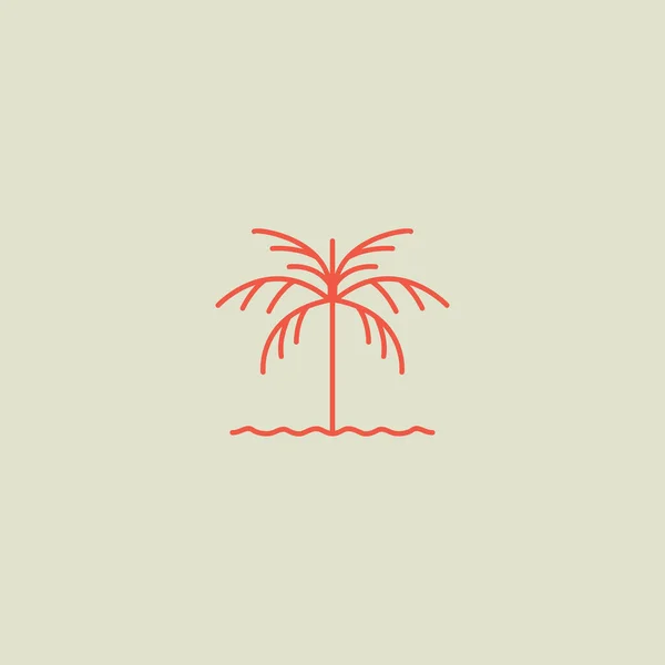 Palm Logo Vektor Icon Stock Illustration — Stockvektor