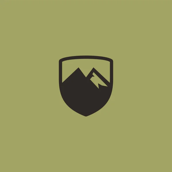 Ilustrasi Stok Ikon Vektor Logo Pegunungan - Stok Vektor