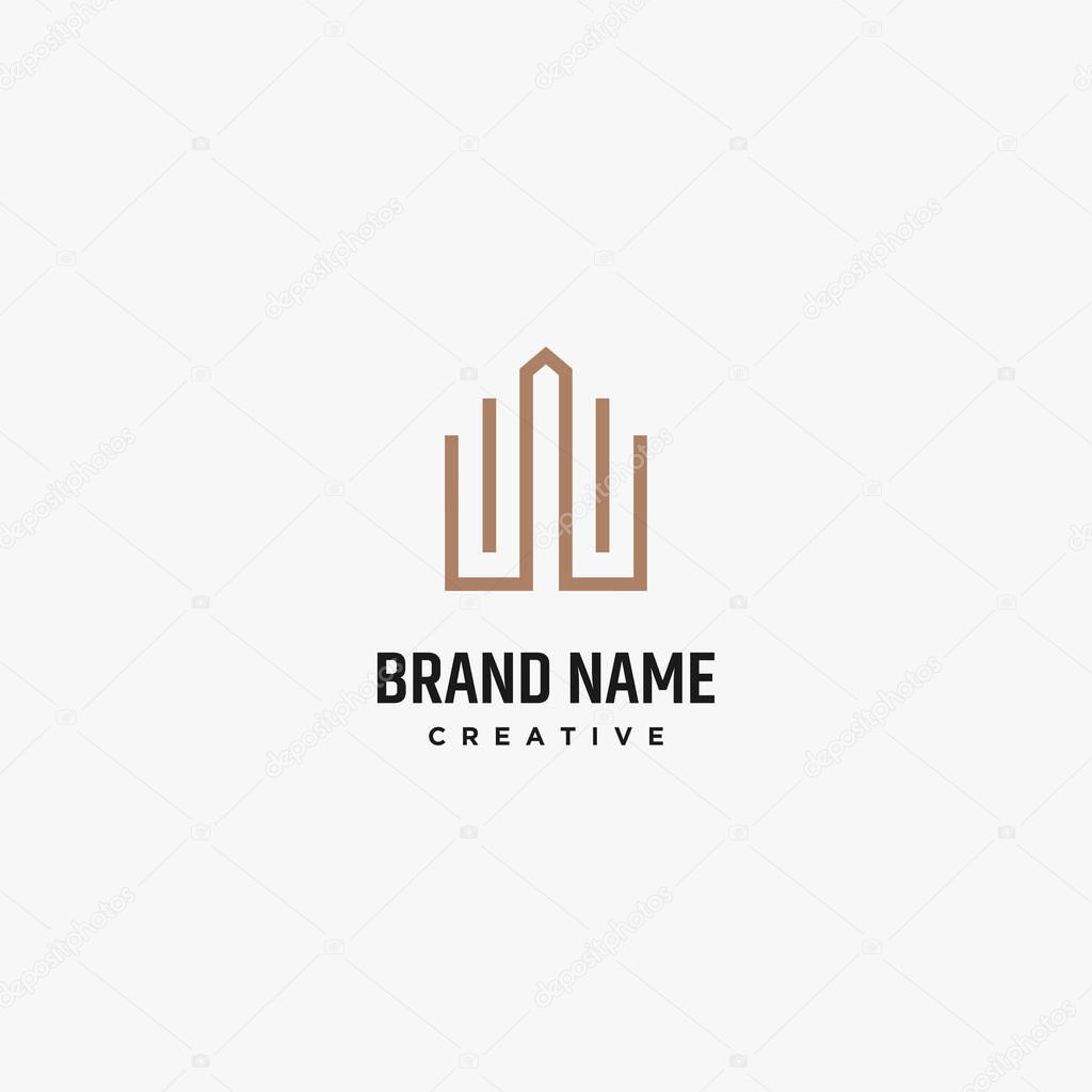 Buildings logo vector icon  Stock Illustration