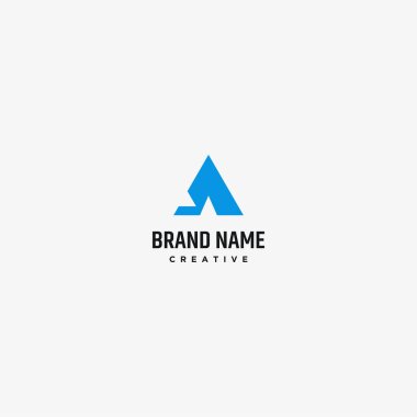 A harfi soyut logo vektör simgesi hisse senedi çizimi