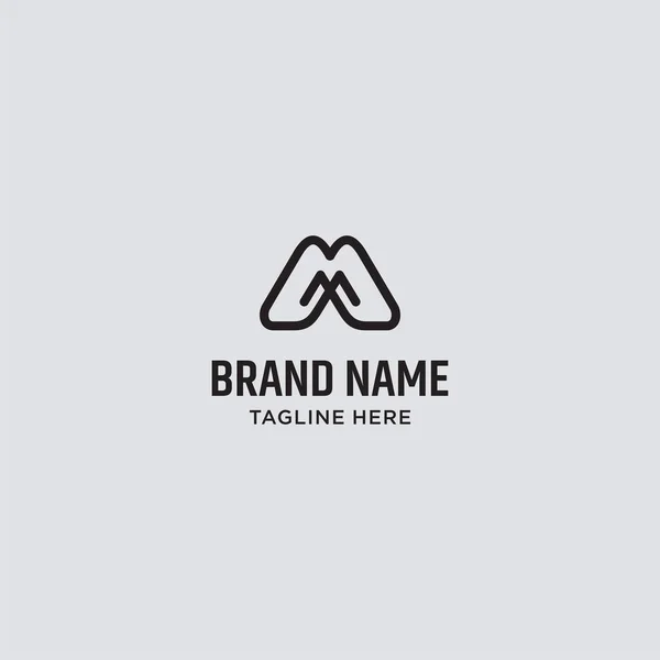 Carta Logotipo Montanha Ícone Vetorial Abstrato Ilustração Estoque — Vetor de Stock