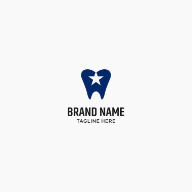 Yıldız Diş Logosu Vektörü Stok İllüstrasyonu