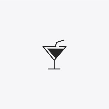 Glass Wine logo vektörü Stok İllüstrasyonu