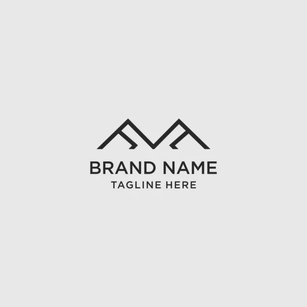 Letter Mountain Logo Vector Stock Illustration — 스톡 벡터