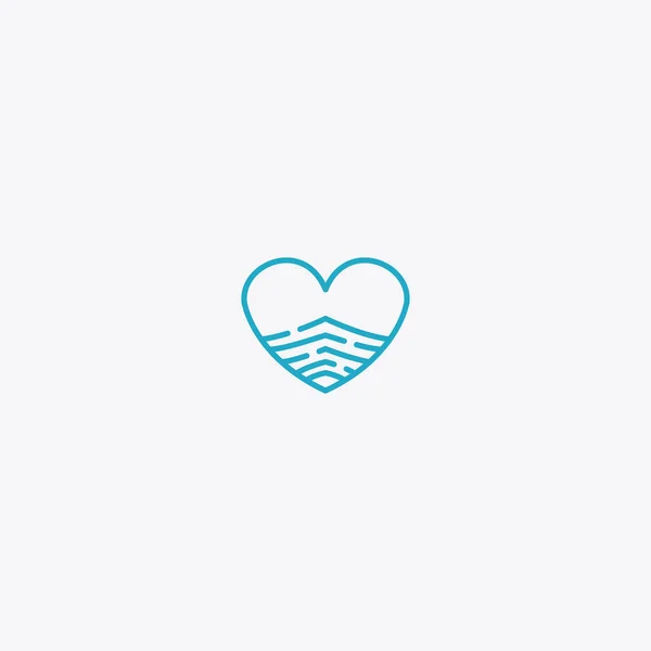 Liebe Abstrakte Logo Vektor Symbol Stock Illustration — Stockvektor